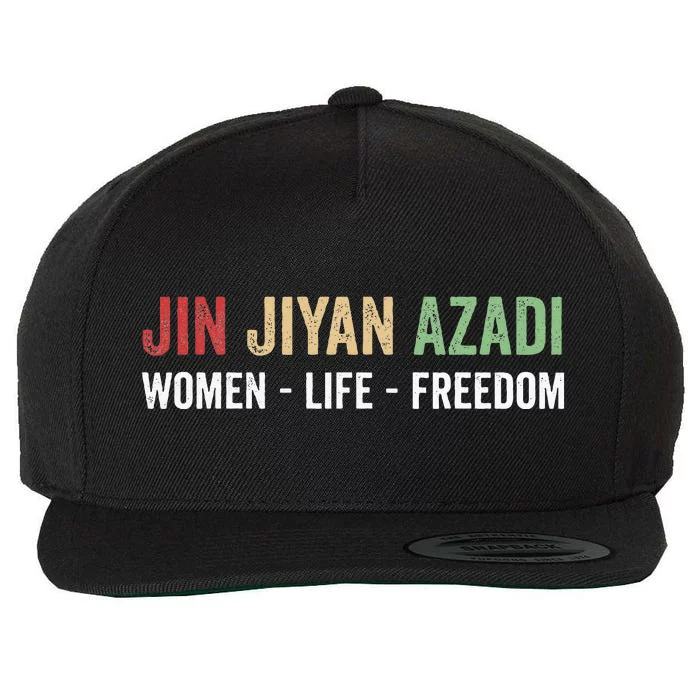 Jin Jiyan Azadi Wo Life Freedom Kurdish Freedom Wool Snapback Cap