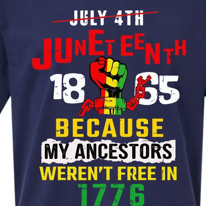 Juneteenth  Juneteenth African American Sueded Cloud Jersey T-Shirt