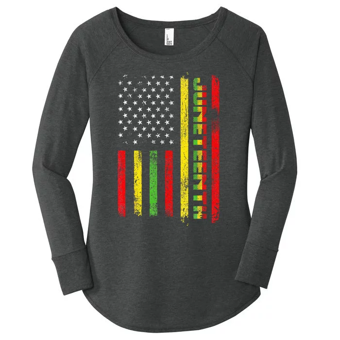 Juneteenth  Juneteenth African American Women's Perfect Tri Tunic Long Sleeve Shirt