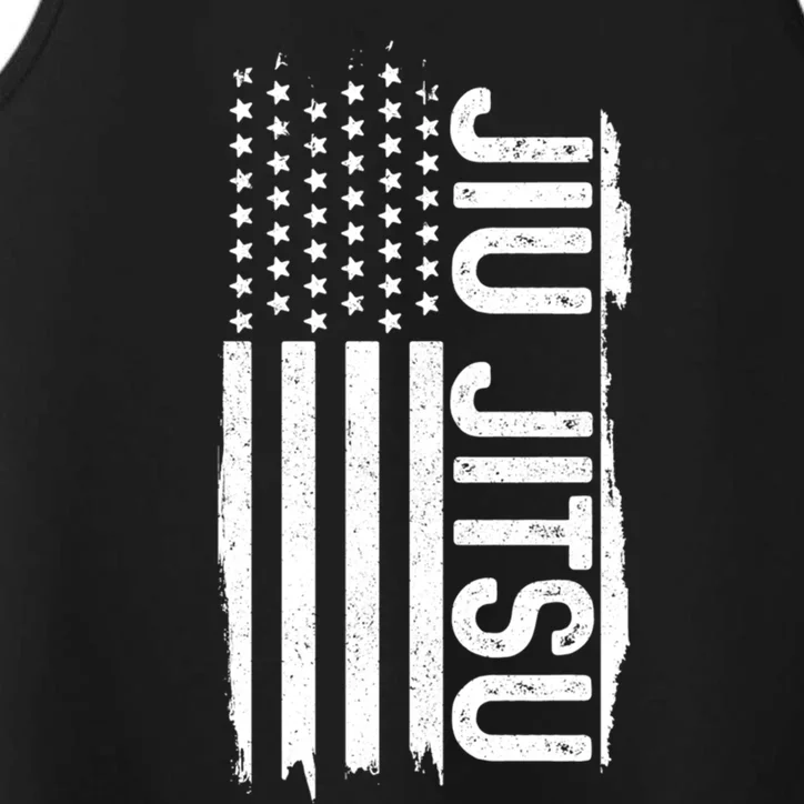 Jiu Jitsu American Flag Mma Mixed Martial Arts Patriotic Great Gift Performance Tank