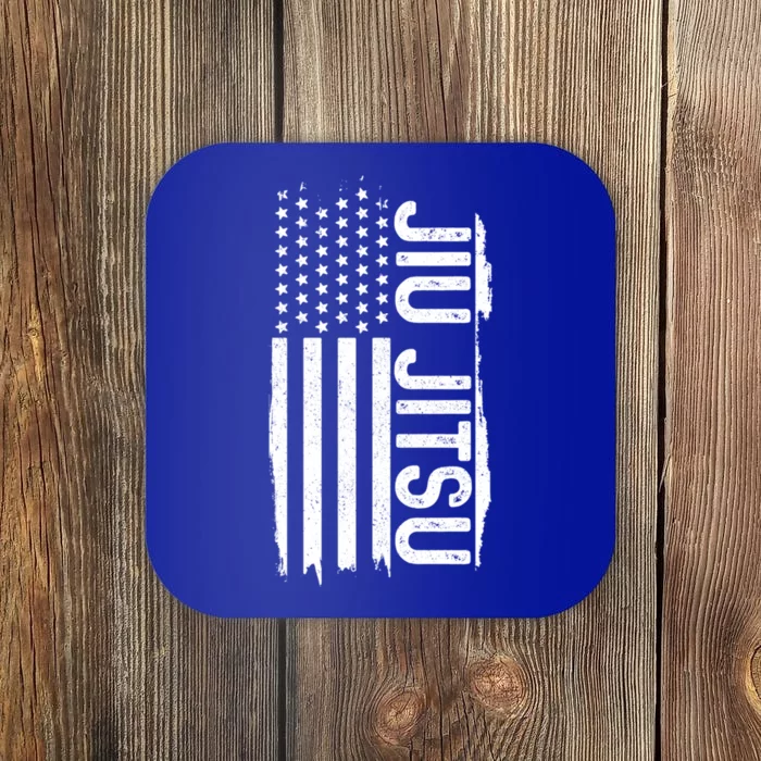 Jiu Jitsu American Flag Mma Mixed Martial Arts Patriotic Great Gift Coaster