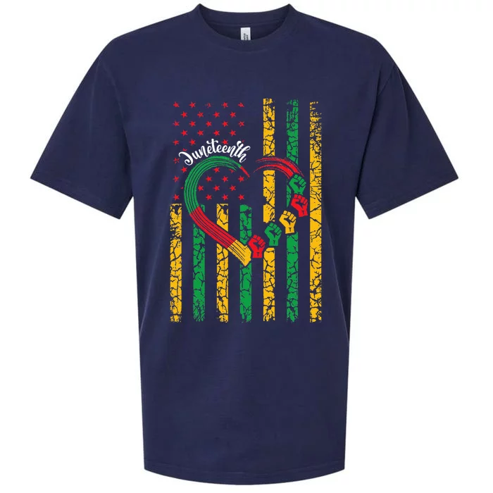 Juneteenth  Juneteenth African American Sueded Cloud Jersey T-Shirt