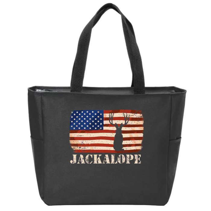 Jackalope Zip Tote Bag