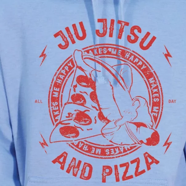 Jiu Jitsu And Pizza Funny Jujitsu BJJ and Mixed Martial Arts Unisex Surf Hoodie