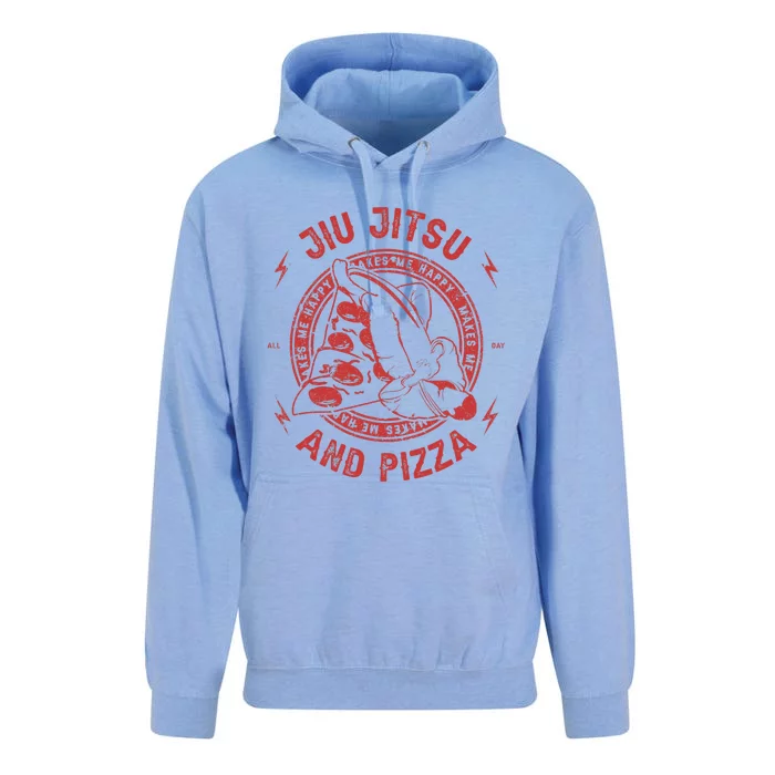 Jiu Jitsu And Pizza Funny Jujitsu BJJ and Mixed Martial Arts Unisex Surf Hoodie