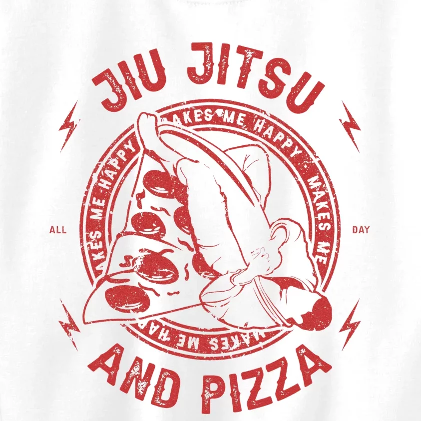 Jiu Jitsu And Pizza Funny Jujitsu BJJ and Mixed Martial Arts Kids Sweatshirt