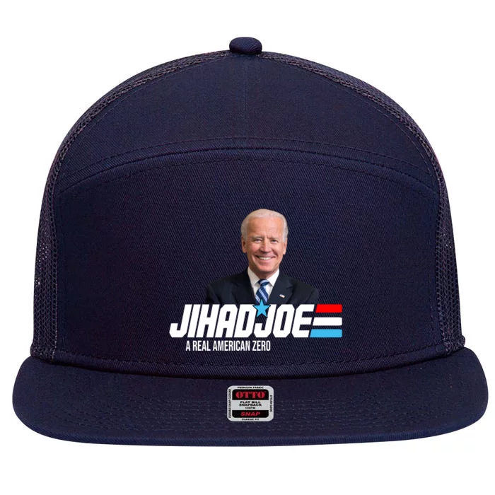 Jhad Joe A Real American Hero 7 Panel Mesh Trucker Snapback Hat