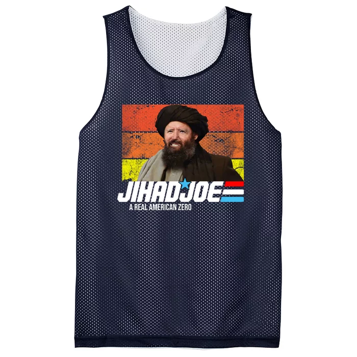 Jhad Joe A Real American Zero Anti Biden Funny Mesh Reversible Basketball Jersey Tank