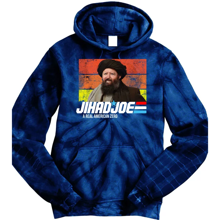 Jhad Joe A Real American Zero Anti Biden Funny Tie Dye Hoodie