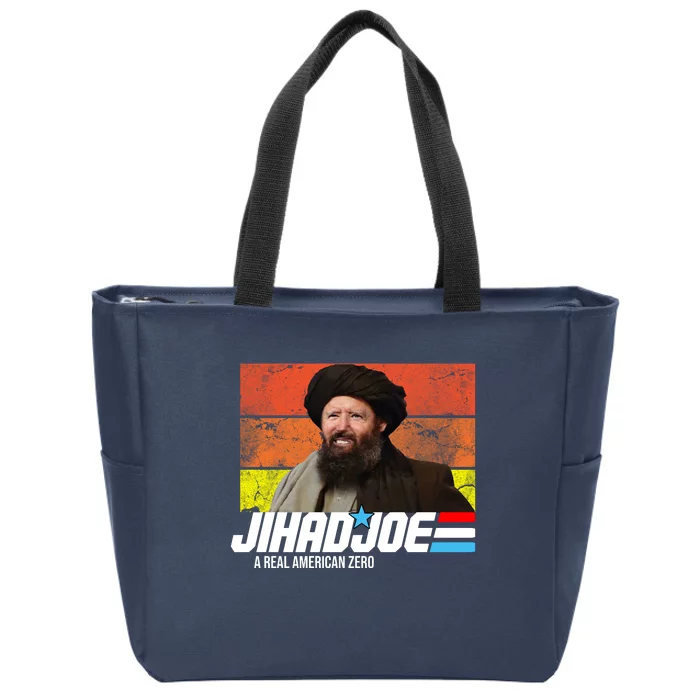 Jhad Joe A Real American Zero Anti Biden Funny Zip Tote Bag