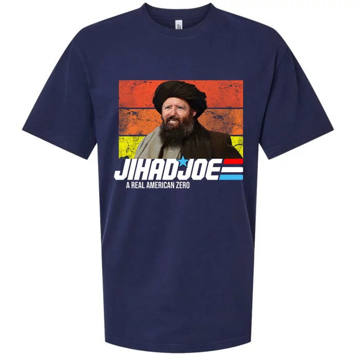 Jhad Joe A Real American Zero Anti Biden Funny Sueded Cloud Jersey T-Shirt