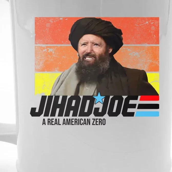 Jhad Joe A Real American Zero Anti Biden Funny Front & Back Beer Stein