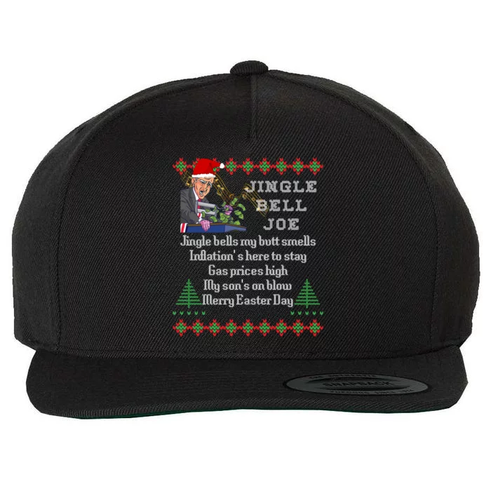 Jingle Joe Biden Xmas Carol Trump Ugly Christmas Sweater Gift Wool Snapback Cap