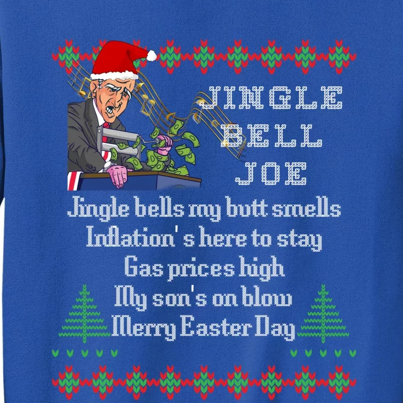 Jingle Joe Biden Xmas Carol Trump Ugly Christmas Sweater Gift Tall Sweatshirt