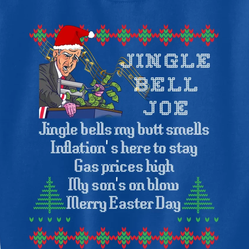 Jingle Joe Biden Xmas Carol Trump Ugly Christmas Sweater Gift Kids Sweatshirt