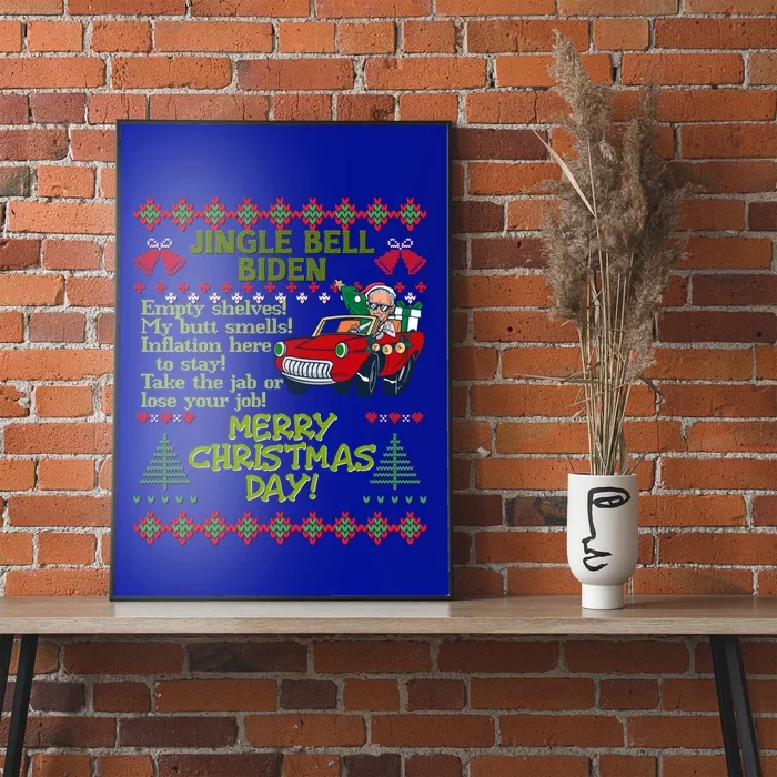 Jingle Joe Biden Xmas Carol Trump Ugly Christmas Sweater Gift Poster