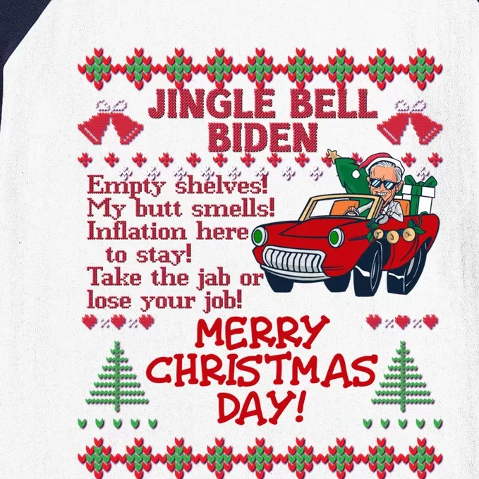 Jingle Joe Biden Xmas Carol Trump Ugly Christmas Sweater Gift Baseball Sleeve Shirt