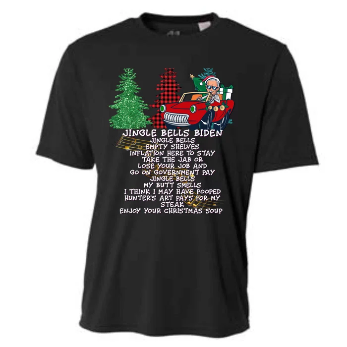 Jingle Joe Biden Xmas Carol Trump Ugly Christmas Sweater Gift Cooling Performance Crew T-Shirt