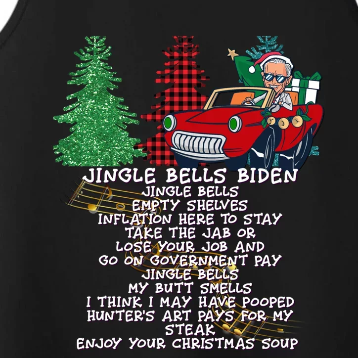 Jingle Joe Biden Xmas Carol Trump Ugly Christmas Sweater Gift Performance Tank