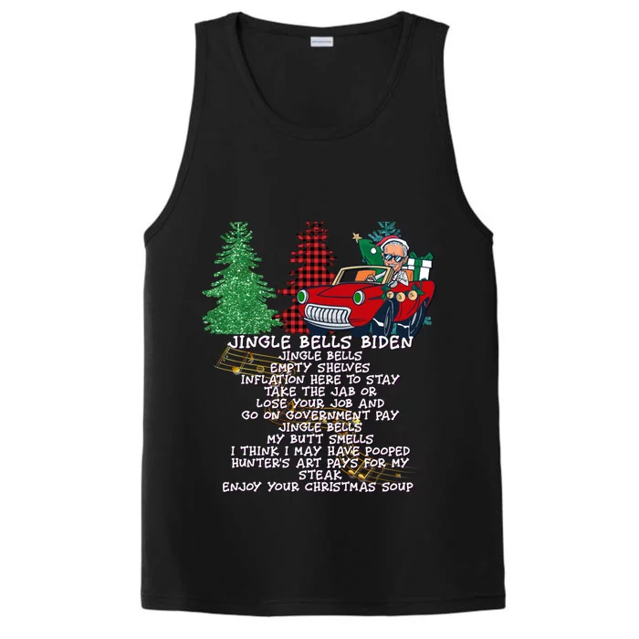 Jingle Joe Biden Xmas Carol Trump Ugly Christmas Sweater Gift Performance Tank