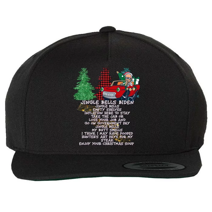 Jingle Joe Biden Xmas Carol Trump Ugly Christmas Sweater Gift Wool Snapback Cap