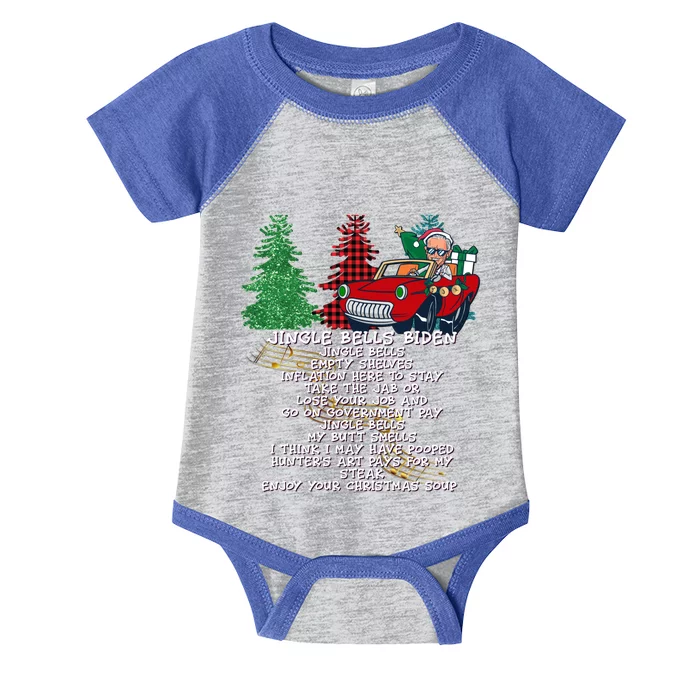 Jingle Joe Biden Xmas Carol Trump Ugly Christmas Sweater Gift Infant Baby Jersey Bodysuit