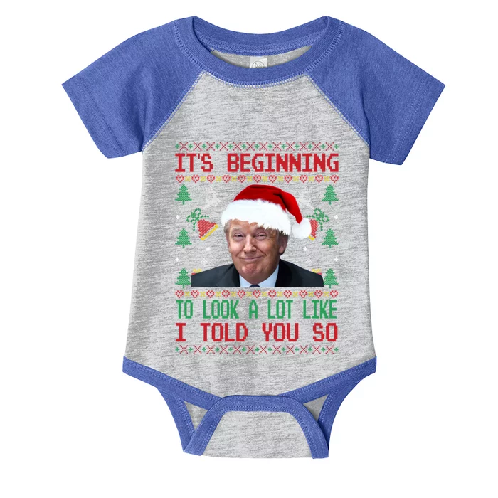 Jingle Joe Biden Xmas Carol Trump Ugly Christmas Sweater Gift Infant Baby Jersey Bodysuit