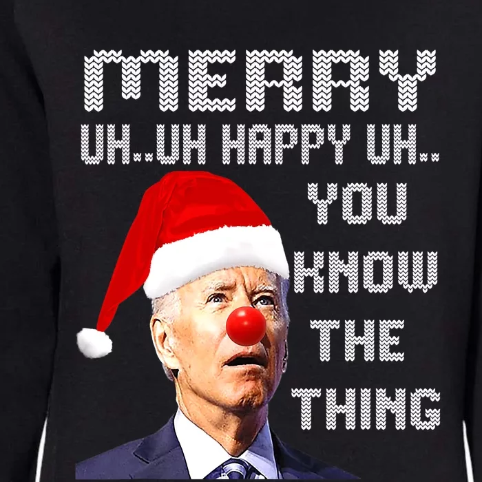 Jingle Joe Biden Funny Santa Trump Ugly Christmas Sweater Womens California Wash Sweatshirt