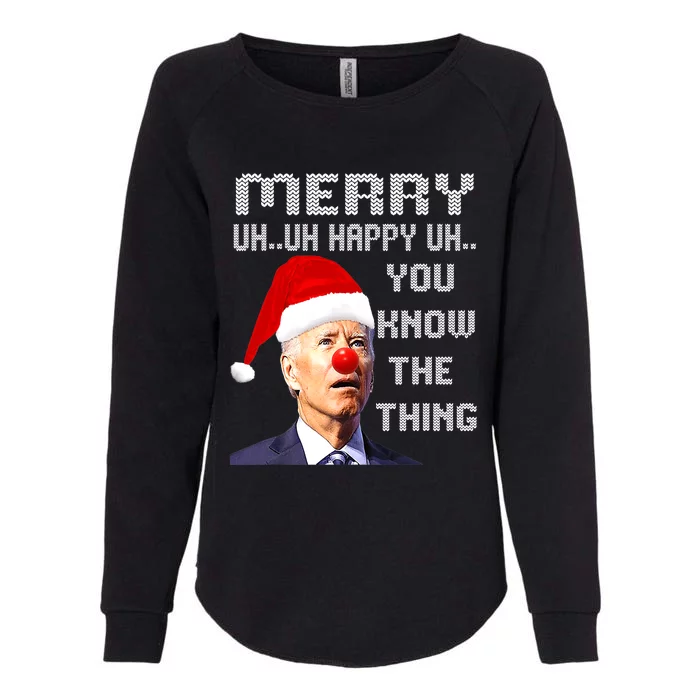 Jingle Joe Biden Funny Santa Trump Ugly Christmas Sweater Womens California Wash Sweatshirt