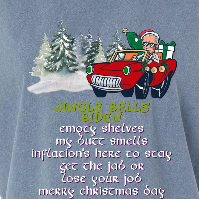 Jingle Joe Biden Xmas Carol Trump Ugly Christmas Sweater Gift Garment-Dyed Women's Muscle Tee