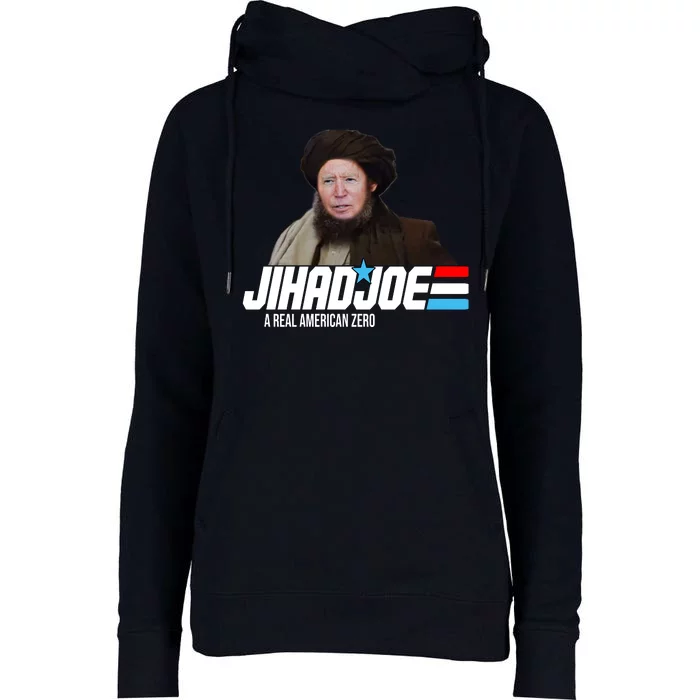 Jhad Joe Biden A Real American Hero Funny Womens Funnel Neck Pullover Hood