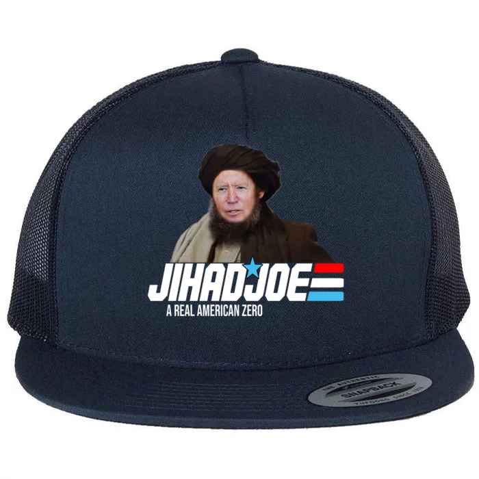 Jhad Joe Biden A Real American Hero Funny Flat Bill Trucker Hat