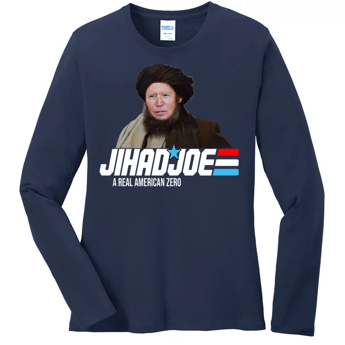 Jhad Joe Biden A Real American Hero Funny Ladies Long Sleeve Shirt