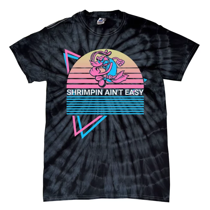 Jiu Jitsu Bjj Retro Shrimpin AinT Easy Tie-Dye T-Shirt