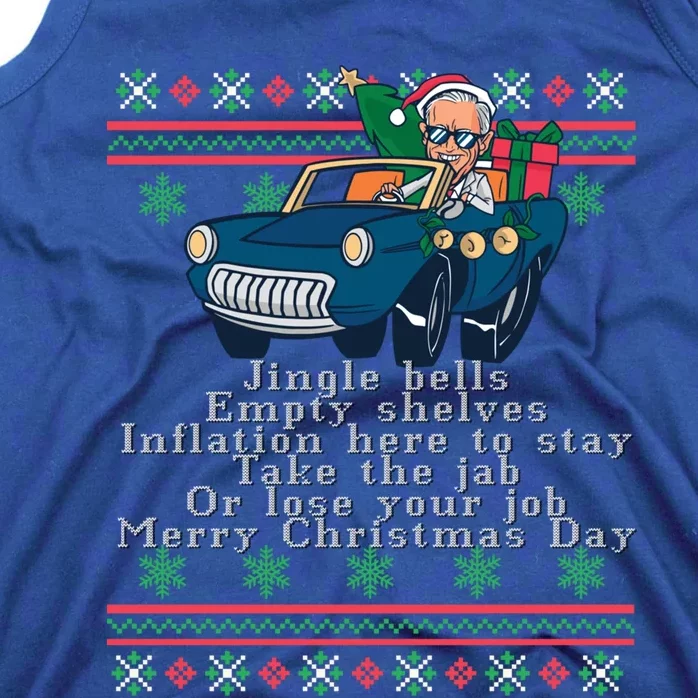 Jingle Joe Biden Funny Santa Trump Ugly Christmas Gift Tank Top