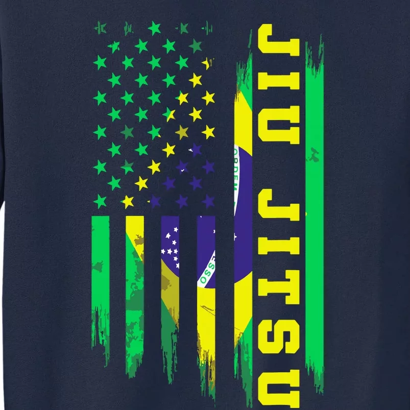 Jiu Jitsu Brazilian BJJ Brazil United States Flag Tall Sweatshirt