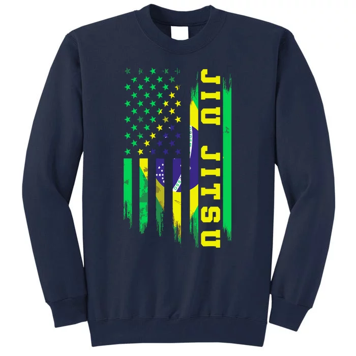 Jiu Jitsu Brazilian BJJ Brazil United States Flag Tall Sweatshirt