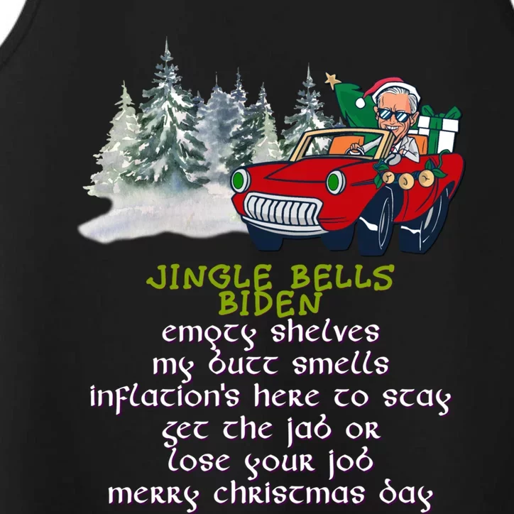 Jingle Joe Biden Xmas Carol Trump Ugly Christmas Sweater Gift Performance Tank