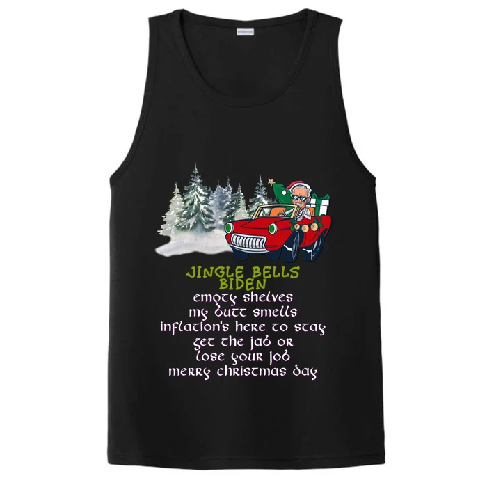 Jingle Joe Biden Xmas Carol Trump Ugly Christmas Sweater Gift Performance Tank