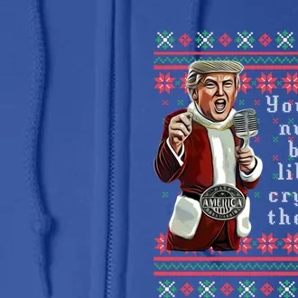 Jingle Joe Biden Xmas Carol Trump Ugly Christmas Sweater Gift Full Zip Hoodie