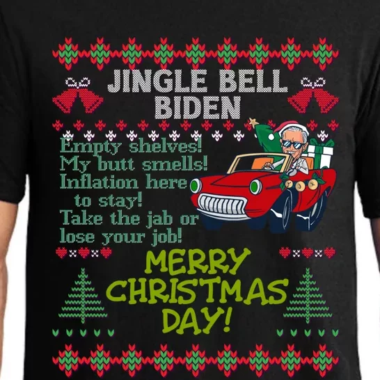 Jingle Joe Biden Xmas Carol Trump Ugly Christmas Sweater Gift Pajama Set