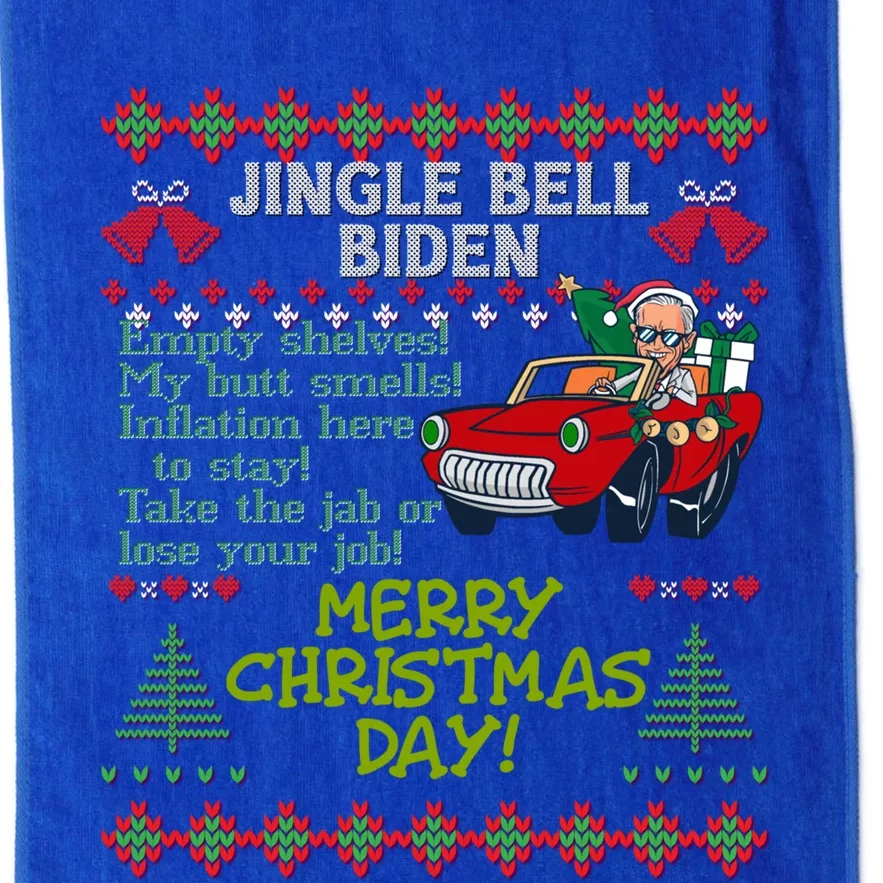 Jingle Joe Biden Xmas Carol Trump Ugly Christmas Sweater Gift Platinum Collection Golf Towel