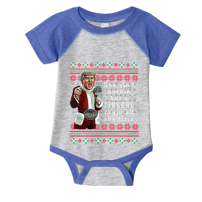 Jingle Joe Biden Xmas Carol Trump Ugly Christmas Sweater Gift Infant Baby Jersey Bodysuit