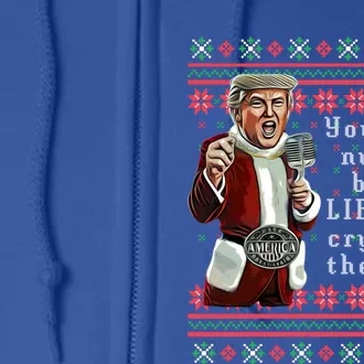 Jingle Joe Biden Xmas Carol Trump Ugly Christmas Sweater Gift Full Zip Hoodie