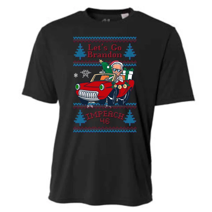 Jingle Joe Biden Xmas Carol Trump Ugly Christmas Sweater Gift Cooling Performance Crew T-Shirt