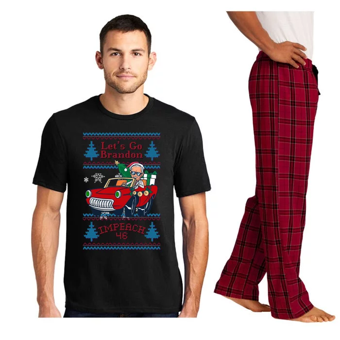 Jingle Joe Biden Xmas Carol Trump Ugly Christmas Sweater Gift Pajama Set