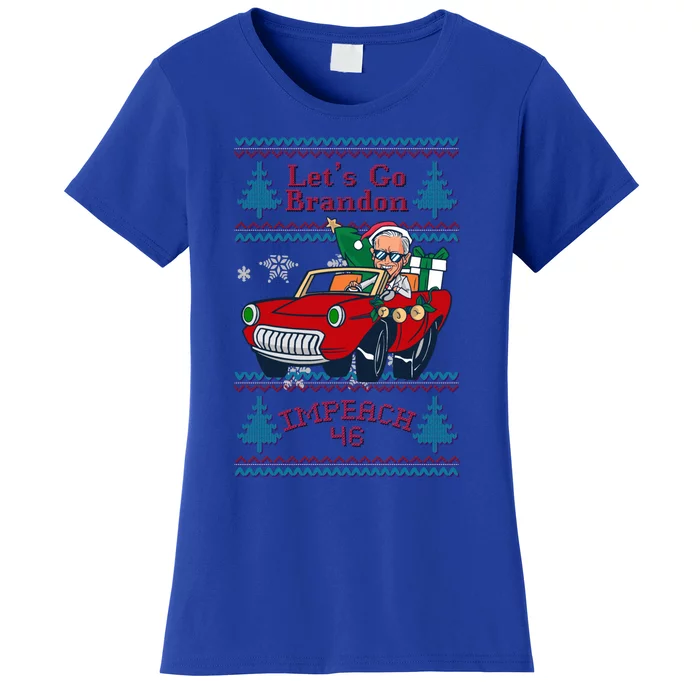 Jingle Joe Biden Xmas Carol Trump Ugly Christmas Sweater Gift Women's T-Shirt