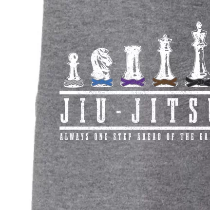 Jiu Jitsu Chess Black Belt Mma Mixed Martial Arts Gift Doggie 3-End Fleece Hoodie