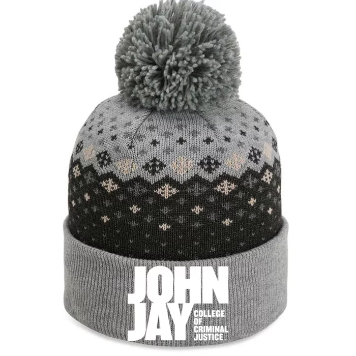 John Jay College Of Criminal Justice Bloodhounds Large The Baniff Cuffed Pom Beanie