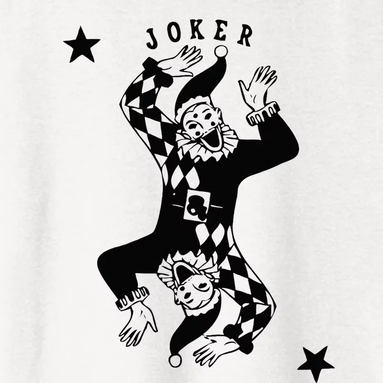 Joker Jester Clown Card Poker Playing Wild Card Gift Women's Crop Top Tee